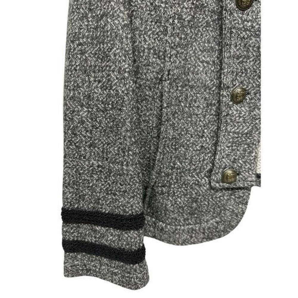 Tommy Hilfiger Ladies Military Jacket Black Gray Multi. Size Large Pre-owned - Picture 5 of 8